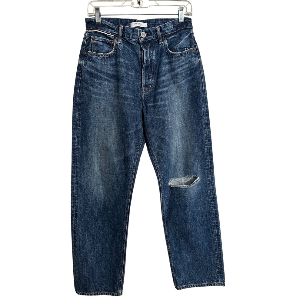 MOUSSY VINTAGE Distressed Straight Leg Jeans 27 Made in Japan
